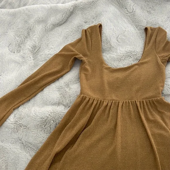 Free People | Dresses | Sale Free People Gold Dress | Poshmark
